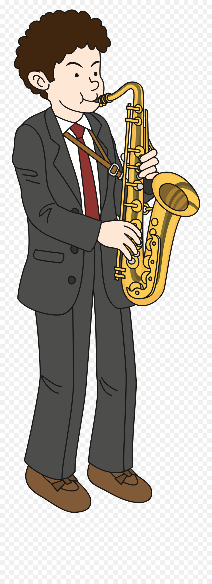 Openclipart - Man Playing Saxophone Png Emoji,Saxophone Clipart