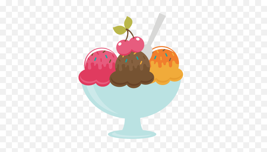Pin On Svg - Ice Cream Sundae Clipart Png Emoji,Bowl Clipart
