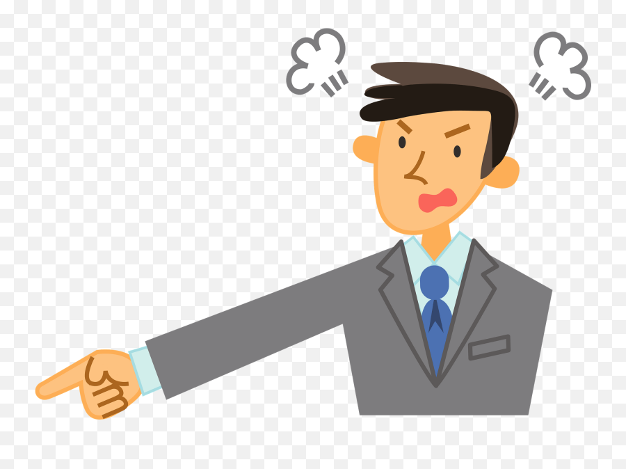 Businessman Is Angry Clipart - Angry Business Man Cartoon Png Emoji,Angry Clipart