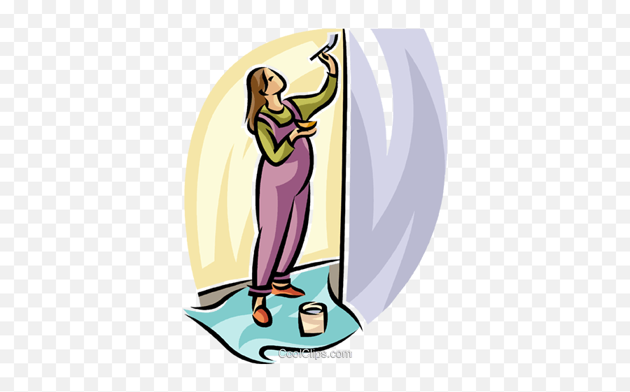 Pregnant Woman Painting The Nursery - Pregnant Woman Painting Clipart Emoji,Pregnant Woman Clipart
