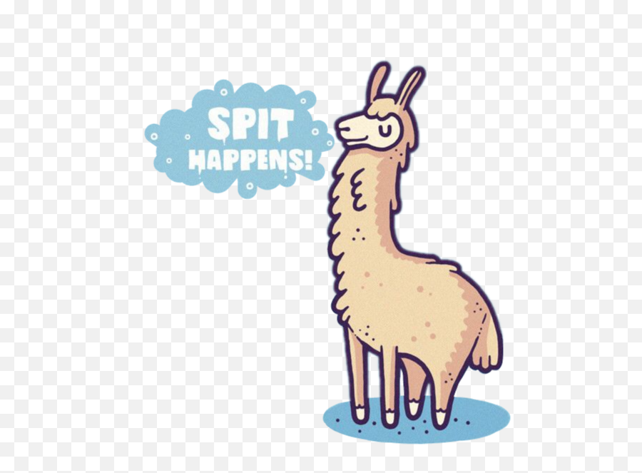 Funny Llama Illustration Clipart - Funny Llama Clip Art Emoji,Llama Clipart