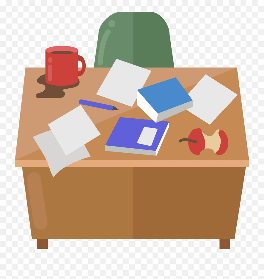 Messy Desk Clipart - Serveware Emoji,Desk Clipart