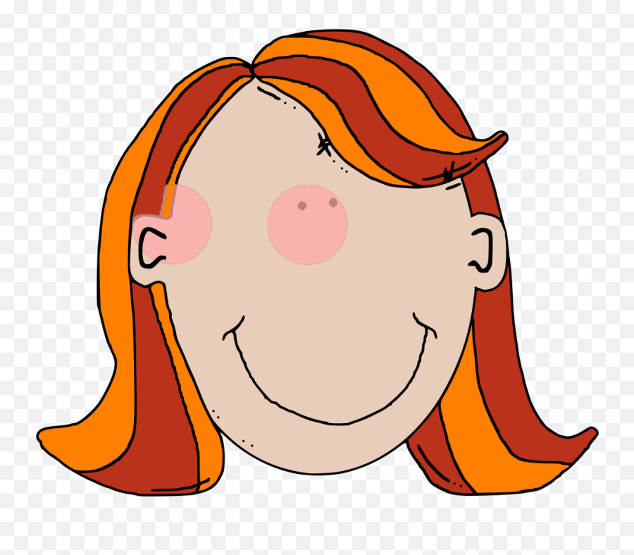 Teenage Girl Cartoon Face Clip Art At - Girl Cartoon Faces Clipart Emoji,Teenager Clipart