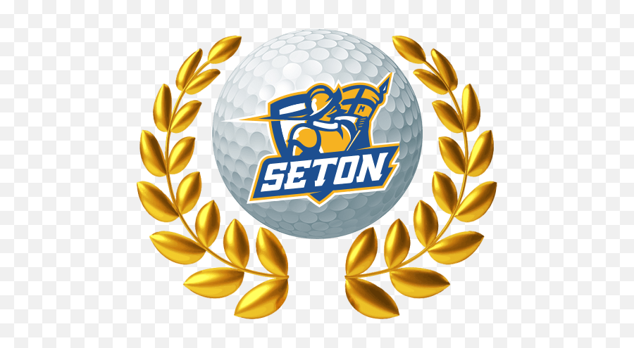 Gold - Wreathwballlogo Seton School Manassas Laurel Leaf Gold Png Emoji,Golf Ball Logo