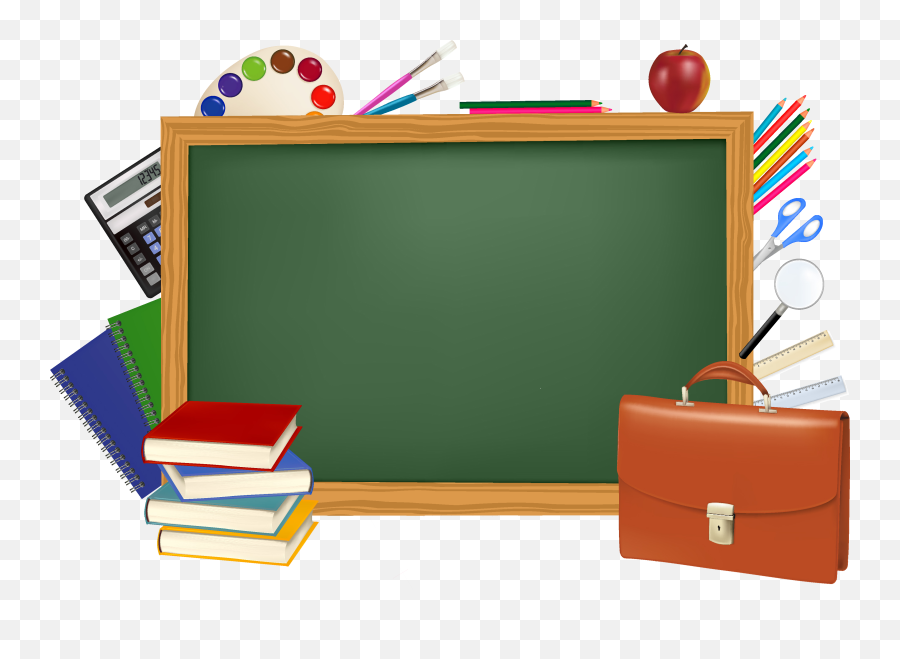 Back To School - Black Board Vector Png 3892x2665 Png Board Vector Png Emoji,Vector Png