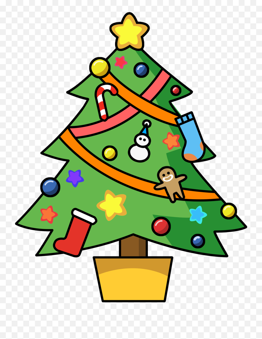 Christmas Tree Cute Clipart - Christmas Clipart Emoji,Christmas Clipart