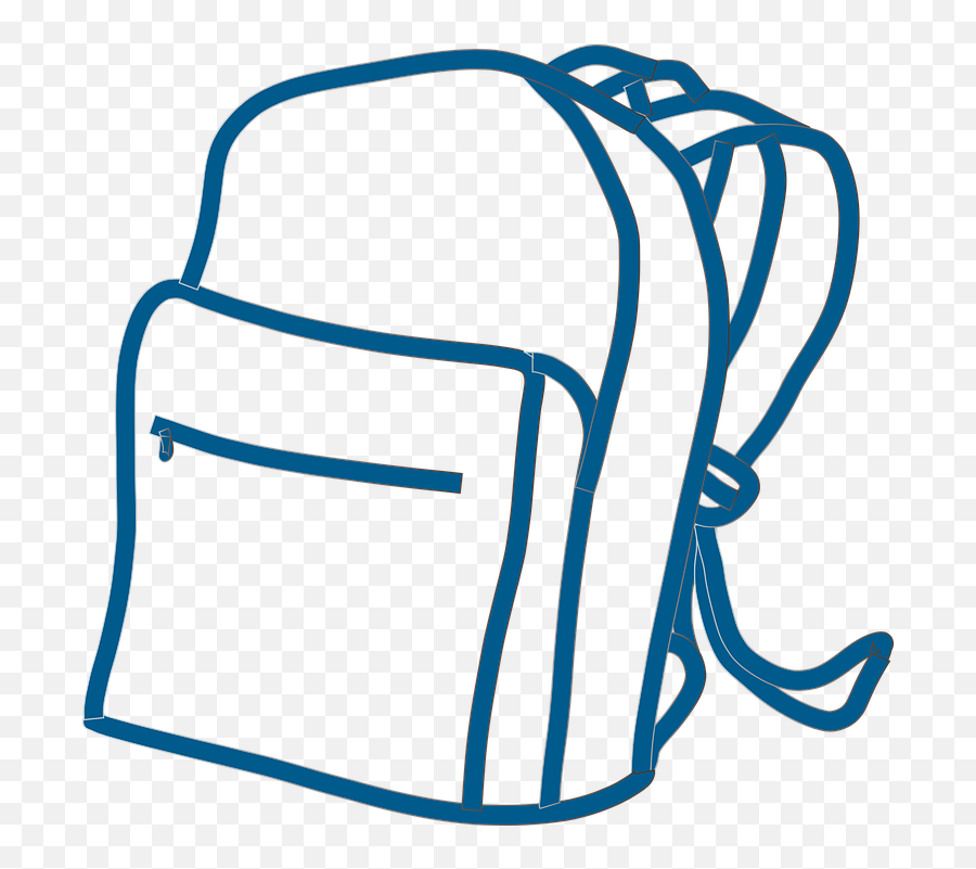 Clipart Backpack Junior School Clipart - Blue Backpack Clipart Emoji,No School Clipart