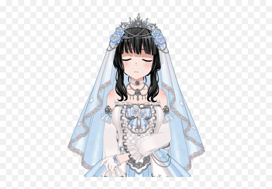 Rinko Shirokane - Neo Fantasy Online Wedding Dress Emoji,Wedding Veil Png