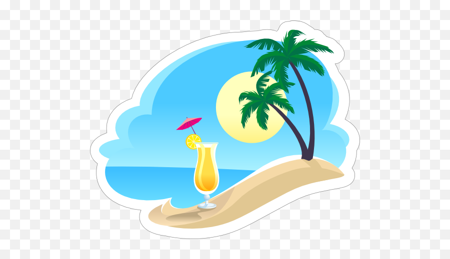 Drink On The Beach Sticker Emoji,Lizard Logo Drink