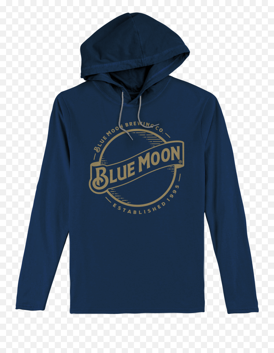 Blue Moon Gold Logo Hooded Jersey T - Hooded Emoji,Gold Logo