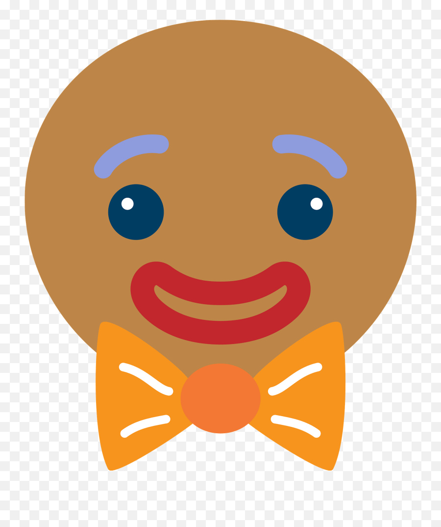 Gingerbread Face Clipart - Happy Emoji,Gingerbread Man Clipart