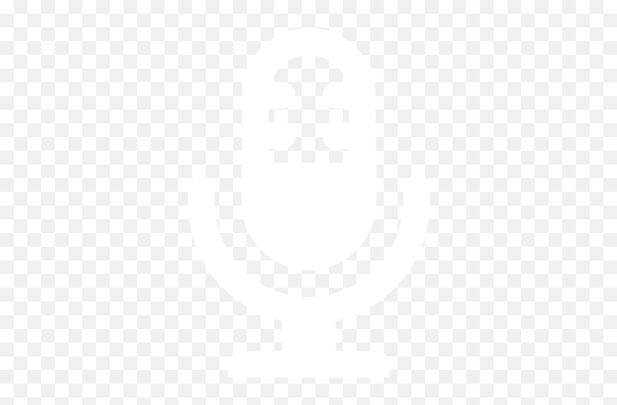 White Microphone Icon - Black And White Microphone Png Icon Emoji,Microphone Png