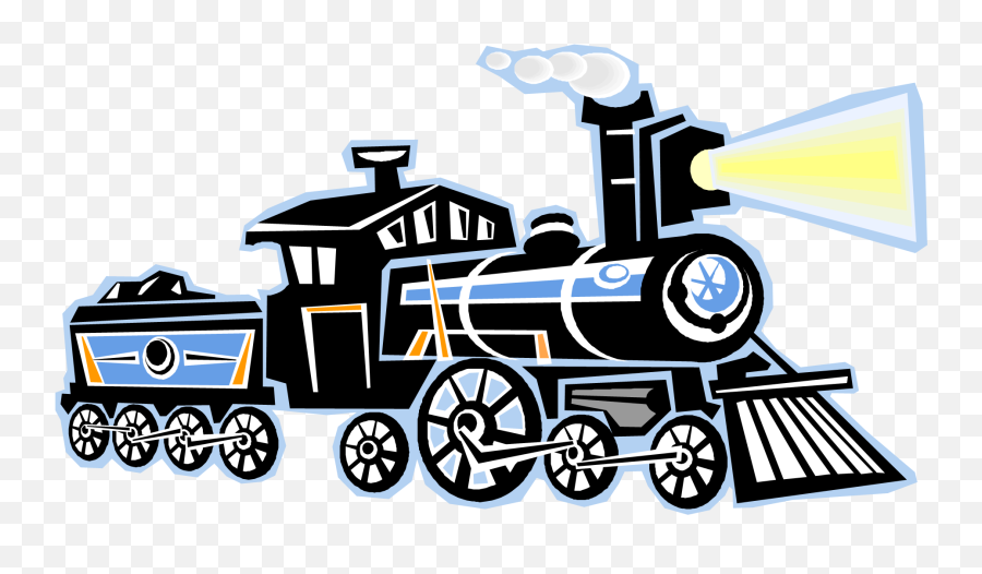 Steam Locomotive Royalty Free Vector Clip Art Illustration - Cool Clip Steam Locomotive Emoji,Steam Clipart