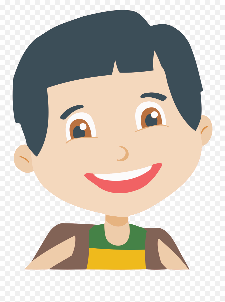 Smiling Boy Clipart - Kids Head Clipart Emoji,Smile Clipart