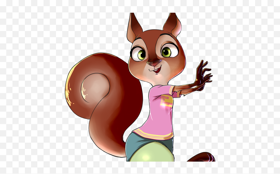 Squirrel Clipart Female Squirrel - Transparent Cartoon Squirrel Emoji,Squirrel Clipart