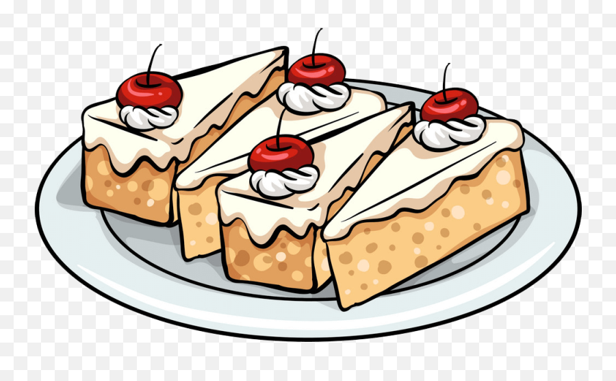 Cakes Clipart Transparent 1 - Cakes On The Plate Cartoon Emoji,Cake Transparent
