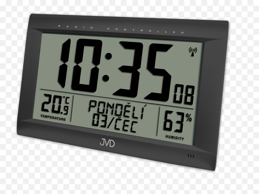 Radio - Controlled Digital Clock With An Alarm Clock Hd Png Rádiem Ízené Digitální Hodiny Emoji,Alarm Clock Transparent Background