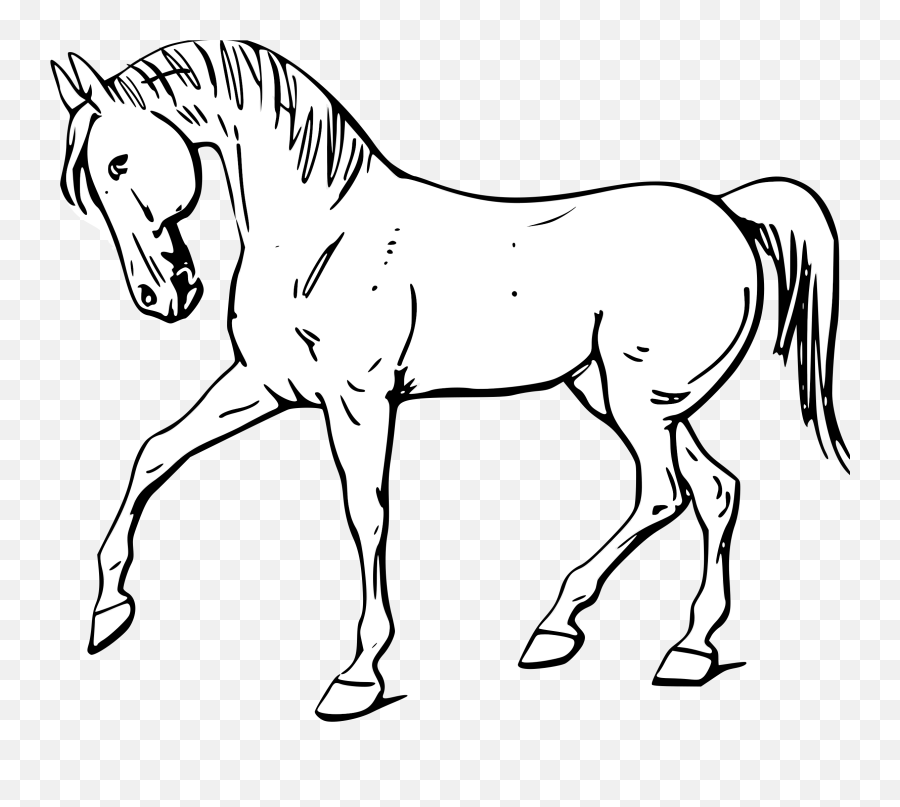 Horse Outline - Clip Art Library Outline Of Domestic Animals Emoji,Horse Clipart
