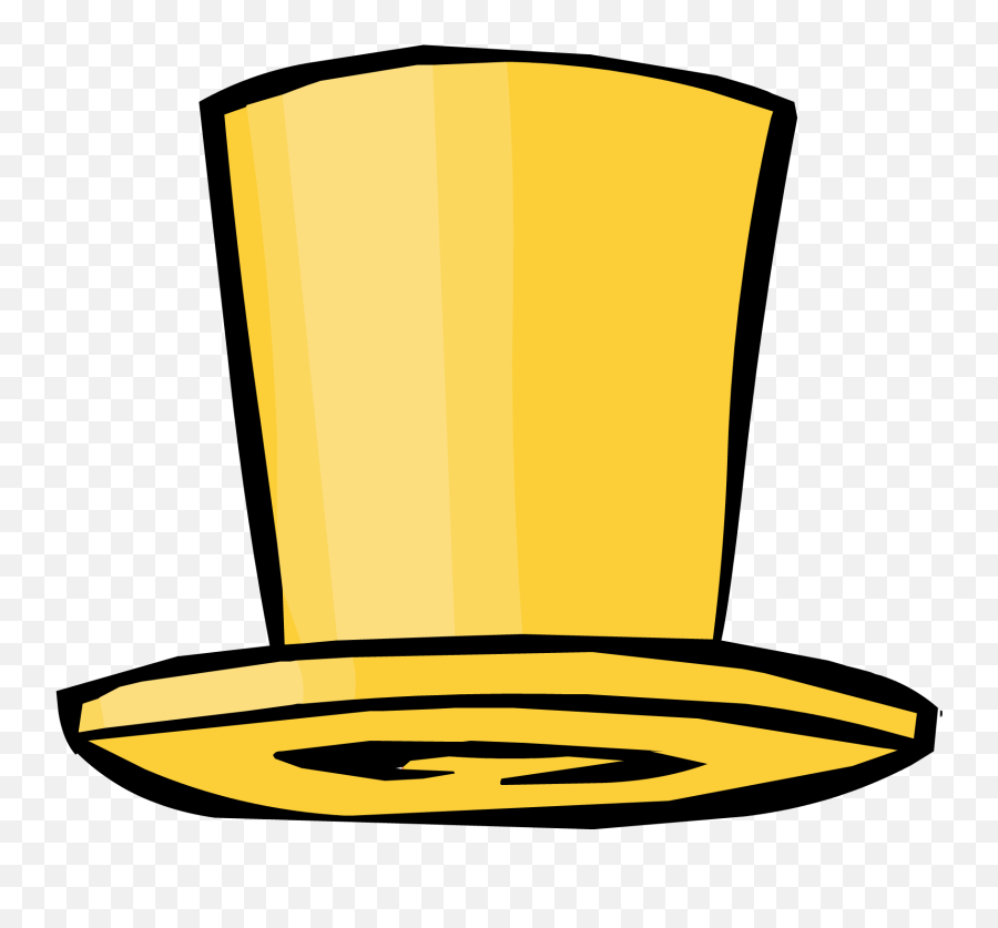 Yellow Top Hat - Transparent Yellow Top Hat Emoji,Top Hat Png
