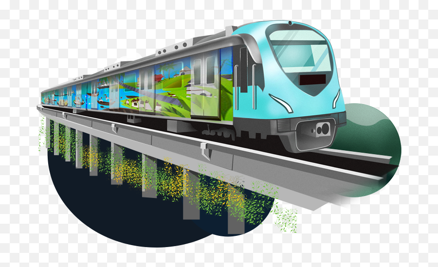 Clipart Train Commuter Train - Kochi Transparent Cartoon Emoji,Trains Clipart