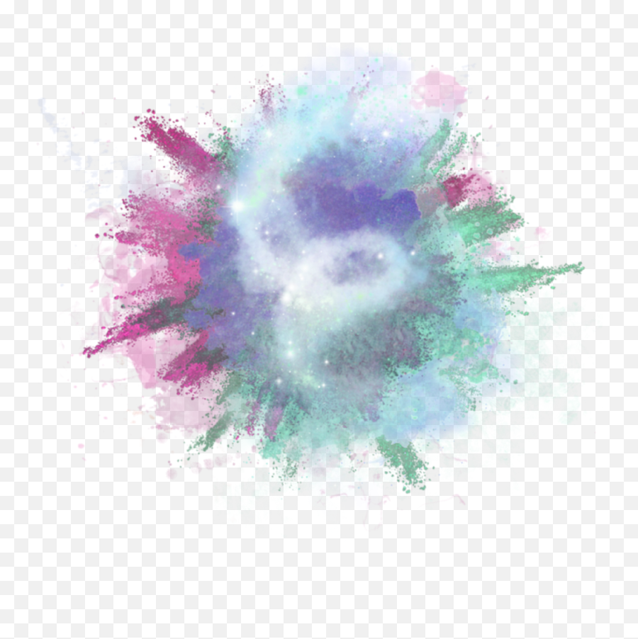 Splash Colorful Smoke Glitter Decorate - Watercolor Paint Emoji,Colorful Smoke Png