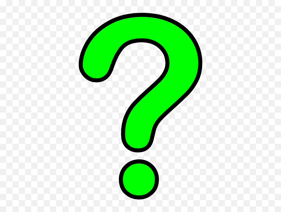 Green Question Mark Clip Art Free - Question Mark Clipart Emoji,Question Mark Clipart
