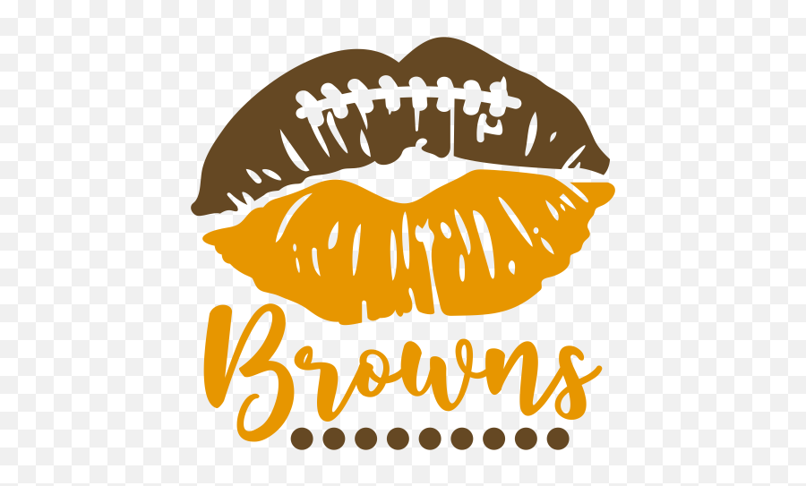 Cleveland Browns Lips Svg Browns Lips Vector File Browns Emoji,Lips Silhouette Png