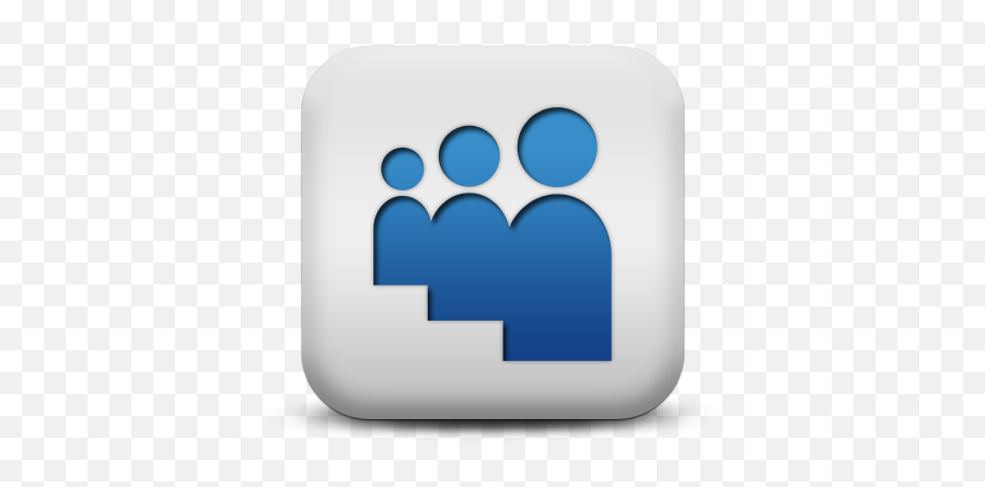 Myspace Icon - Blue Logo With Three White People Emoji,Myspace Logo