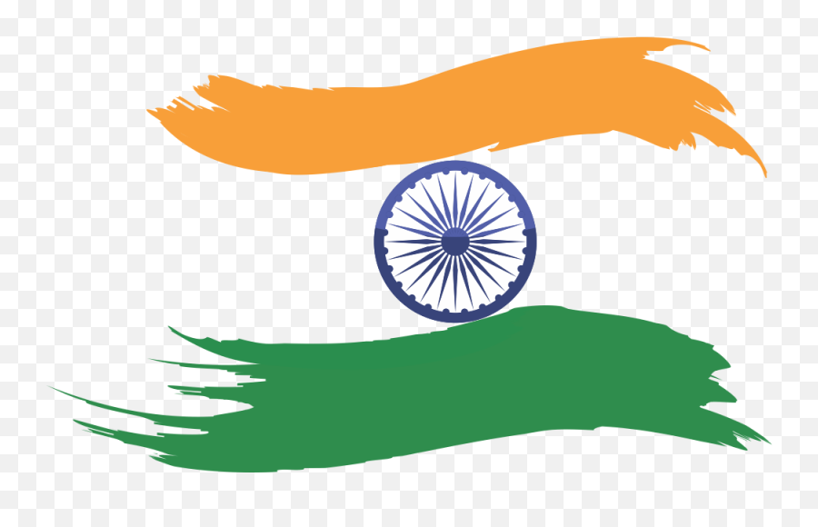 Indian Flag Clipart Ribbon Vector Logo - Vector Indian Flag Png Emoji,Flag Clipart