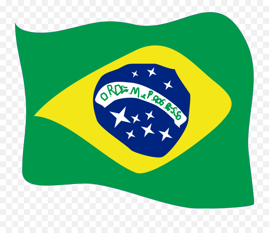 Flag Of Brazil - Brazil Flag Draw Png Emoji,Brazil Flag Png