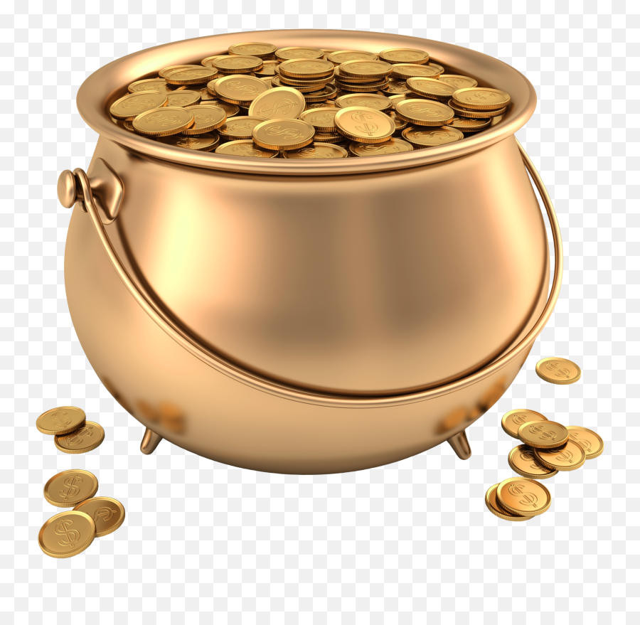 Pot Of Gold Wallpapers - Gold Pot Png Emoji,Gold Transparent