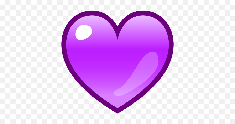 Purple Heart Emoji Png - Purple Heart Png,Heart Emoji Png