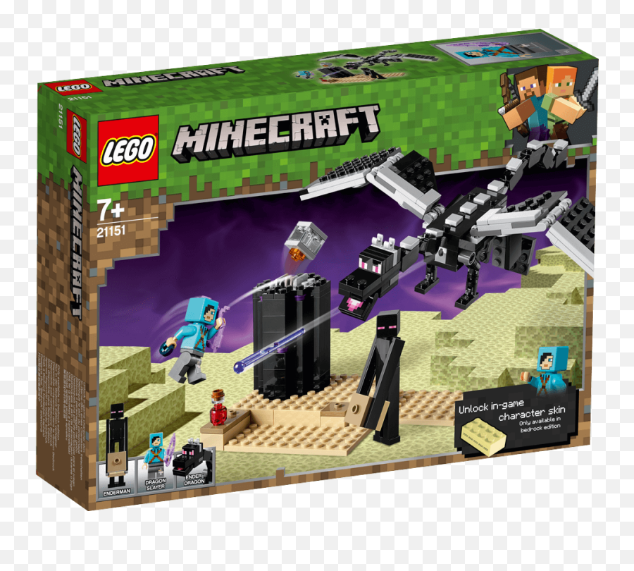 The End Battle 21151 - Lego Minecraft Sets Legocom For Kids Lego Minecraft Dragon Slayer Emoji,Ender Pearl Png