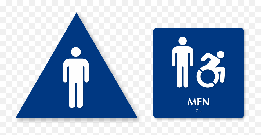 Clipart Bathroom Bathroom Wall - Mens Restroom Sign Triangle Resroom Signs Emoji,Restroom Clipart