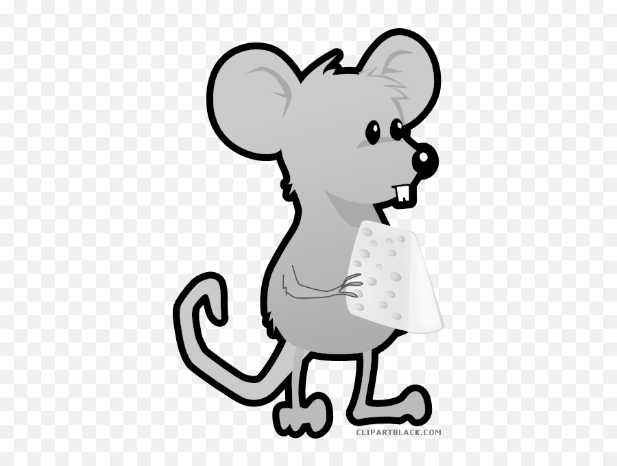 Grayscale Mouse Animal Free Black White Clipart Images - Black And White Rat Clipart Emoji,Mouse Clipart Black And White
