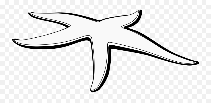 Starfish Black And White Clipart - Vertical Emoji,Starfish Clipart Black And White