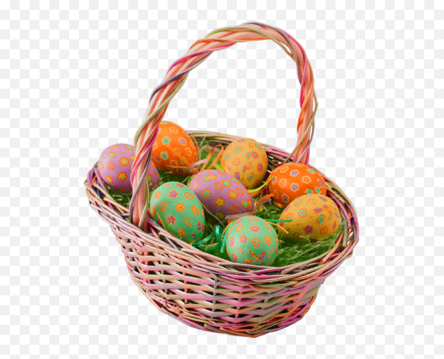 Easter Egg Basket Png Pic - Transparent Background Easter Basket Transparent Emoji,Easter Basket Png