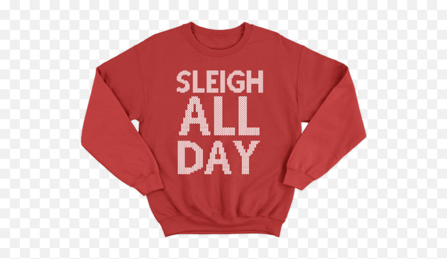 Sleigh All Day Ugly Christmas Sweater Emoji,Christmas Sweater Clipart