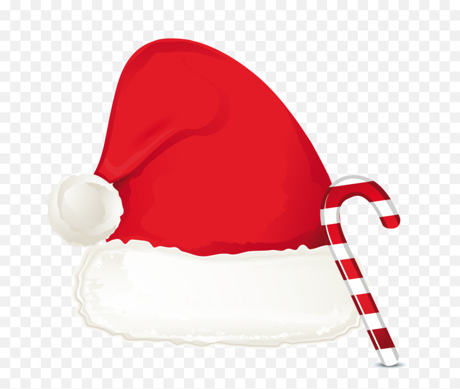 Christmas Hat With Candy Cane - Santa Hat And Candy Cane Emoji,Candy Cane Transparent