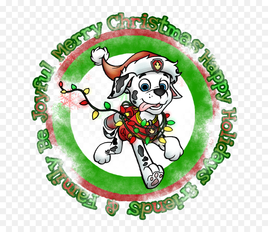 Christmas Marshall By Katastra Paw - Transparent Background Paw Patrol Christmas Emoji,Paw Patrol Clipart
