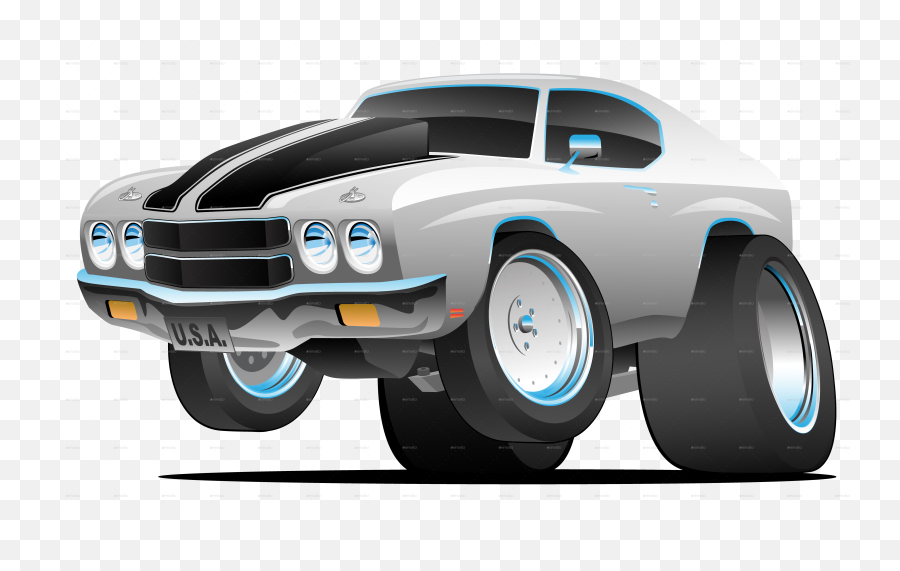 Classic Seventies Style American Muscle Emoji,Muscle Car Png