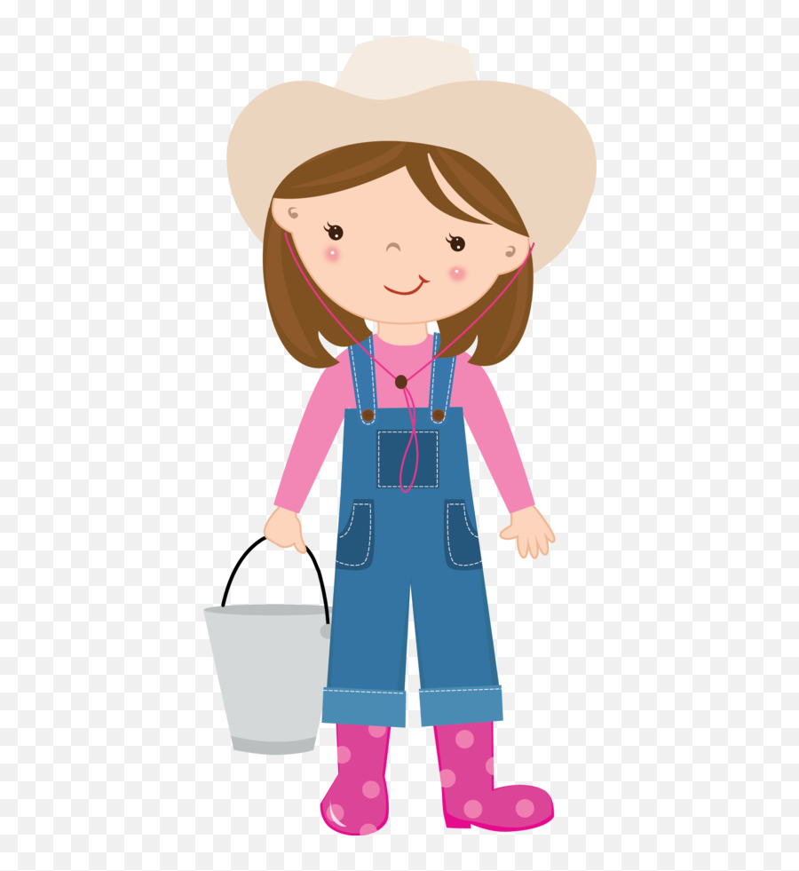 Cute Farm For Girls Clip Art - Farmer Girl Clipart Emoji,Farmer Clipart