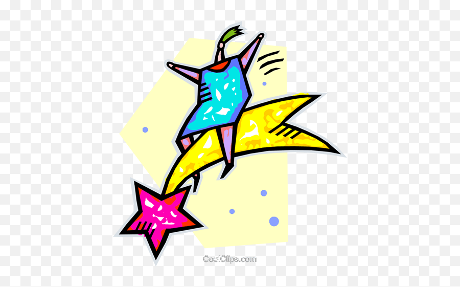 Person Riding A Shooting Star Royalty Free Vector Clip Art Emoji,Shooting Stars Clipart