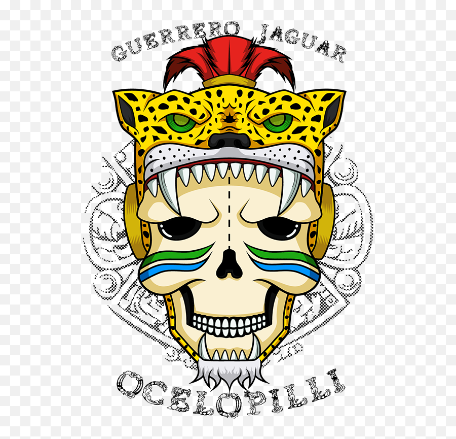 Aztec Warrior Clipart Leopard - Guerrero Azteca Jaguar Scary Emoji,Jaguar Clipart