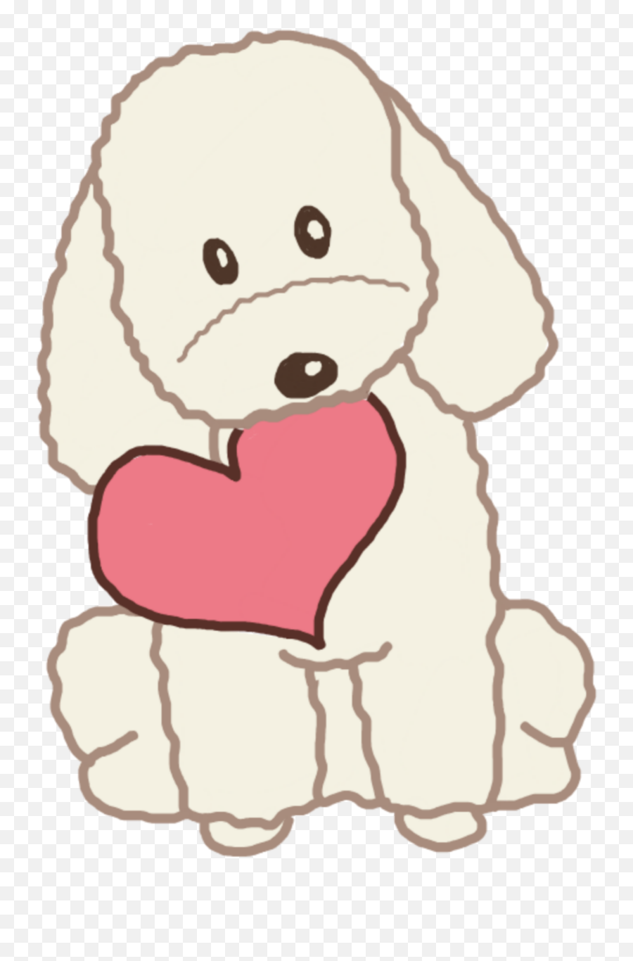 Puppy Poodle Clipart Sticker - Girly Emoji,Poodle Clipart