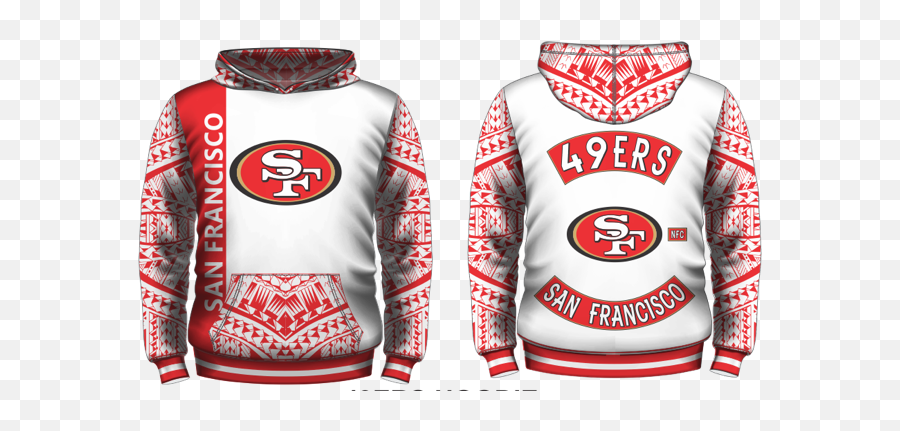 Youth Sizes Sf 49ers White Colorway - Hooded Emoji,S F 49ers Logo