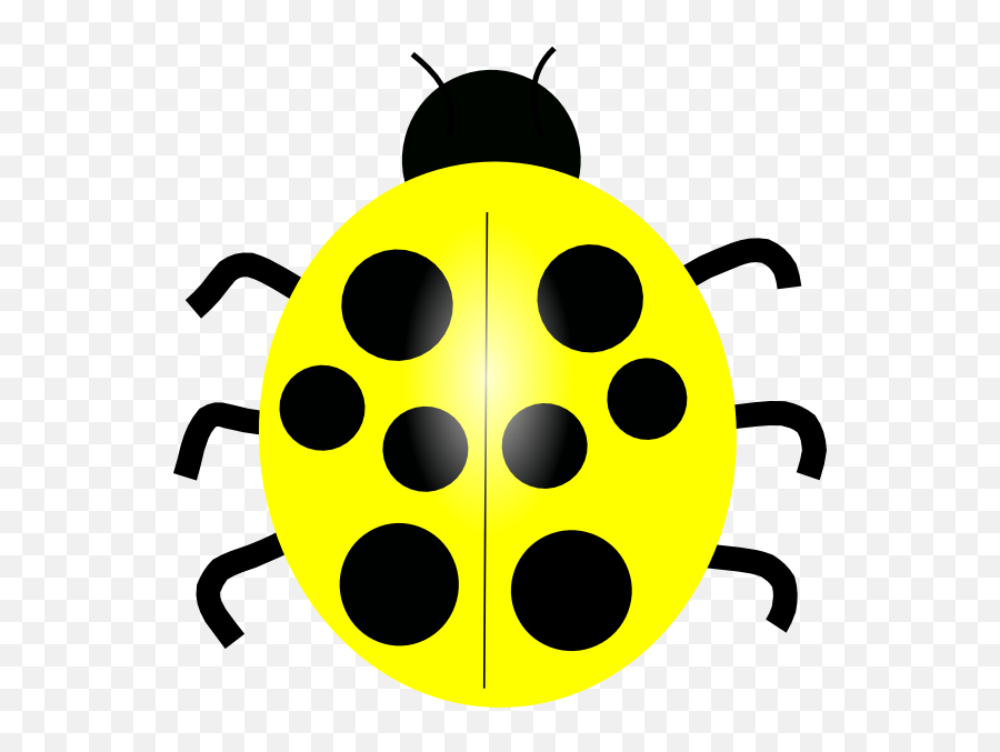 Yellow Ladybug Clip Art At Clker Vector - Lady Bug Clipart Emoji,Ladybug Clipart