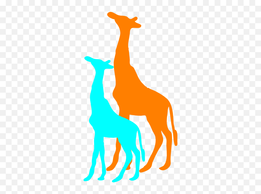 Giraffe And Baby Giraffe Clip Art At Clkercom - Vector Clip Black And Whit Giraffe Emoji,Baby Giraffe Clipart