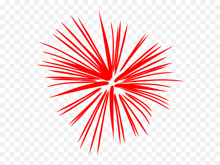 Large Red Fireworks Clip Art At Clker - Portable Network Graphics Emoji,Firework Clipart