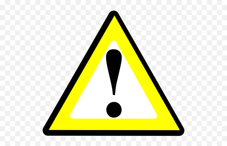 Black Yellow Warning 1 Clip Art Emoji,Risk Clipart